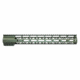 Guntec USA AirLok Series M-LOK Compression Free Floating Handguard w/Monolithic Top Rail, 15in, Green, GT-15ALC-GREEN