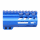 Guntec USA AirLok Series M-LOK Compression Free Floating Handguard w/Monolithic Top Rail, 4in, Blue, GT-4ALC-BLUE