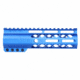 Guntec USA AirLok Series M-LOK Compression Free Floating Handguard w/Monolithic Top Rail, 7in, Blue, GT-7ALC-BLUE