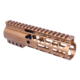 Guntec USA AIR-LOK Series M-LOK Compression Free Floating Handguard w/Monolithic Top Rail, 7in, Bronze, GT-7ALC-BRZ