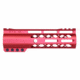 Guntec USA AIR-LOK Series M-LOK Compression Gen 2 Free Floating Handguard w/Monolithic Top Rail, 7in, Red, GT-7ALC-G2-RED
