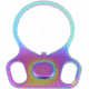 Guntec USA AR-15 AMBI SINGLE POINT SLING ADAPTER MATTE RAINBOW PVD FINISH, MATTE RAINBOW PVD, DOUBLE-EGG-M-RPVD