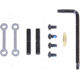Guntec USA AR-15 Complete Anti-Rotation Trigger/Hammer Pin Set, Chrome, Black, GT-ARP-BC