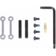 Guntec USA AR-15 Complete Anti-Rotation Trigger/Hammer Pin Set, Chrome, Black, GT-ARP-BC