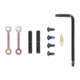 Guntec USA AR-15 Complete Anti-Rotation Trigger/Hammer Pin Set, Matte Rainbow Pvd Coated, GT-ARP-M-RPVD