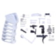 Guntec USA AR-15 Enhanced Lower Parts Kit w/ Upgrades &amp; Skeletonized Aluminum Pistol Grip, Anodized Clear, LPK-ENH-ULSPG-CLEAR
