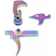 Guntec USA AR-15 Fire Control Group, Rainbow PVD, FCG-RPVD
