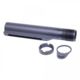 Guntec USA AR-15 Gen 2 Mil-Spec Buffer Tube w/End Plate and Castle Nut, Black, MILSPECTUBE-G2