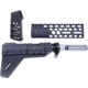 Guntec USA AR-15 Honeycomb Pistol Furniture Set w/Brace, 7 in, Anodized Black, AR-HCP-SET-PB-BLACK