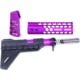 Guntec USA AR-15 Honeycomb Pistol Furniture Set w/Brace, 7 in, Anodized Purple, AR-HCP-SET-PB-PURPLE