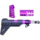 Guntec USA AR-15 Micro Honeycomb Pistol Furniture Set w/Brace, Anodized Purple, MICRO-HCP-SET-PB-PURPLE