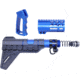 Guntec USA AR-15 Micro Pistol Furniture Set w/Brace, Anodized Blue, MICRO-P-SET-PB-BLUE