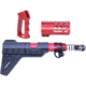 Guntec USA AR-15 Micro Pistol Furniture Set w/Brace, Anodized Red, MICRO-P-SET-PB-RED