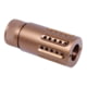 Guntec USA AR-15 Micro Slip Over Barrel Shroud w/ Multi Port Muzzle Brake, .308 Small Base, 5/8x24, Anodized Bronze, 1326-MB-P-S-308-BRZ