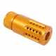 Guntec USA AR-15 Micro Slip Over Barrel Shroud w/ Multi Port Muzzle Brake, 5.56mm, 1/2x28, Anodized Orange, 1326-MB-P-S-ORANGE