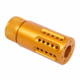 Guntec USA AR-15 Micro Slip Over Barrel Shroud w/ Multi Port Muzzle Brake, 5.56mm, 1/2x28, Anodized Orange, 1326-MB-P-S-ORANGE