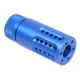 Guntec USA AR-15 Micro Slip Over Barrel Shroud w/ Multi Port Muzzle Brake, 9mm, 1/2x36, Anodized Blue, 1326-MB-P-S-9-BLUE
