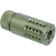 Guntec USA AR-15 Micro Slip Over Barrel Shroud w/ Multi Port Muzzle Brake, Anodized Green, 1326-MB-P-S-GREEN