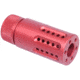 Guntec USA AR-15 Micro Slip Over Barrel Shroud w/ Multi Port Muzzle Brake, 9mm, Anodized Red, 1326-MB-P-S-9-RED