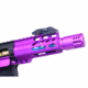 Guntec USA AR-15 Mini Slip Over Barrel Shroud w/ Multi Port Muzzle Brake, 5.56mm, 1/2-28, Anodized Purple, 1326-MB-P-MINI-PURPLE