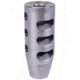 Guntec USA AR-15 Multi Port Compensator, 9mm, 1/2x36 Thread Pitch, Stainless Steel, ARMB-3-SS-9, EDEMO2