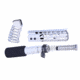 Guntec USA AR-15 Pistol Furniture Set, Chrome, AR-PISTOL-SET-MLK-C