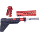 Guntec USA AR-15 Pistol Furniture Set W/Micro Breach Pistol Brace Anodized Red, Anodized Red, AR-PISTOL-SET-MLK-PB-RED