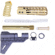Guntec USA AR-15 Pistol Furniture Set W/Micro Breach Pistol Brace Gold Plated, Gold Plated, AR-PISTOL-SET-MLK-PB-GP