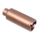 Guntec USA AR-15 Slim Line Cone Flash Can, 5.56/.223/9mm, 1/2x28, Anodized Bronze, CONE-FH-S-BRZ