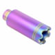 Guntec USA AR-15 Slim Line Trident Flash Can w/Glass Breaker, 5.56mm, 1/2x28, Matte Rainbow Pvd Coated, CONE-FH-S-C-RPVD