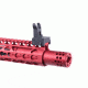 GUNTEC USA AR-15 Slip Over Barrel Shroud With Muzzle Comp, Red Anodized 1326-MB-RED