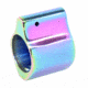 Guntec USA AR-15 Steel Low Profile Gas Block, Gloss Rainbow Pvd Coated, GT750SS-RPVD