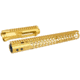 Guntec USA AR-15 Stripped Billet Upper Receiver 15 in Air Lite Series Honeycomb M-LOK Handguard Combo Set, Anodized Gold, GT-UPPER-SET-GOLD-HC