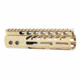 Guntec USA AR-15 Ultra Lightweight Thin M-LOK Free Floating Handguard w/ Monolithic Top Rail, 7in, Gold Plated, GT-7MLK-GLD