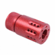 Guntec USA AR 9mm Mini Slip Over Barrel Shroud w/Multi Port Muzzle Brake, Red, 1326-MB-P-MINI-9-RED