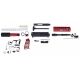 Guntec USA AR-15 5.56 Complete Ultralight Series Pistol Kit, No Lower, Red, GT-AR-P-KIT-RED