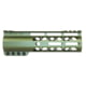Guntec USA AIR-LOK Series AR-15 M-LOK Compression Free Floating Handguard w/ Monolithic Top Rail, Gen 2, 7in, Anodized Green, GT-7ALC-G2-GREEN