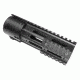 GUNTEC USA Thin Profile Free Floating Handguard w/Removable Rails Monolithic Top Rail,7in,Aluminum Barrel Nut,Anodized BA78-7