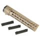 GUNTEC USA Thin Profile Free Floating Keymod Handguard w/Removable Rails Monolithic Top Rail,10in,Cerakote Flat Dark Earth BA79-K-10-FDE