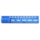 Guntec USA Ultra Lightweight Thin M-LOK System Free Floating Handguard w/Monolithic Top Rail, 10in, Blue, GT-10MLK-BLUE
