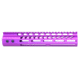 Guntec USA Ultra Lightweight Thin M-LOK System Free Floating Handguard w/Monolithic Top Rail, 10in, Purple, GT-10MLK-PURPLE