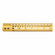 Guntec USA Ultra Lightweight Thin M-LOK System Free Floating Handguard w/Monolithic Top Rail, 12in, Gold, GT-12MLK-GOLD