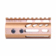 Guntec USA Ultra Lightweight Thin M-LOK System Free Floating Handguard w/Monolithic Top Rail, 4in, Bronze, GT-4MLK-BRZ