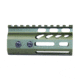 Guntec USA Ultra Lightweight Thin M-LOK System Free Floating Handguard w/Monolithic Top Rail, 4in, Green, GT-4MLK-GREEN
