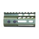 Guntec USA Ultra Lightweight Thin M-LOK System Free Floating Handguard w/Monolithic Top Rail, 4in, Green, GT-4MLK-GREEN