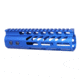 Guntec USA Ultra Lightweight Thin M-LOK System Free Floating Handguard w/Monolithic Top Rail, 7in, Blue, GT-7MLK-BLUE