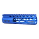 Guntec USA Ultra Lightweight Thin M-LOK System Free Floating Handguard w/Monolithic Top Rail, 7in, Blue, GT-7MLK-BLUE