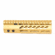 Guntec USA Ultra Lightweight Thin M-LOK System Free Floating Handguard w/Monolithic Top Rail, 7in, Gold, GT-7MLK-GOLD