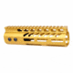 Guntec USA Ultra Lightweight Thin M-LOK System Free Floating Handguard w/Monolithic Top Rail, 7in, Gold, GT-7MLK-GOLD