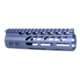 Guntec USA Ultra Lightweight Thin M-LOK System Free Floating Handguard w/Monolithic Top Rail, 7in, Grey, GT-7MLK-GREY